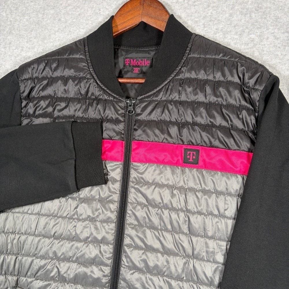 T-Mobile Employee Jacket Women 2XL Multicolor Lightweight Full Zip Puffer